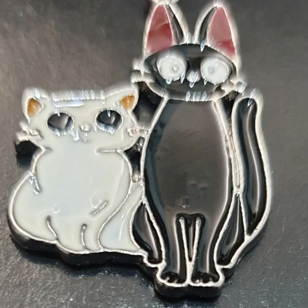 Studio Ghibli Jiji Kiki Delivery Service Metal Enamel Necklace Girls Accessory